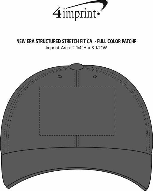 Imprint Area of New Era Structured Stretch Fit Cap - Full Color Patch