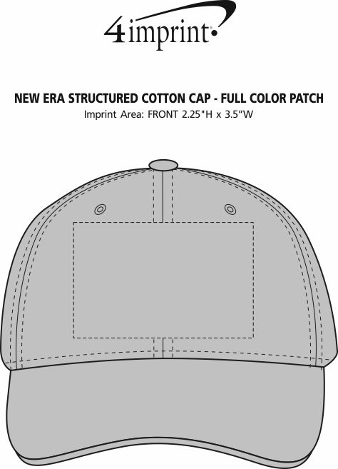 Imprint Area of New Era Structured Cotton Cap - Full Color Patch