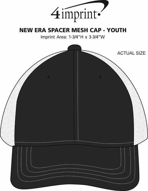 Imprint Area of New Era Spacer Mesh Cap - Youth