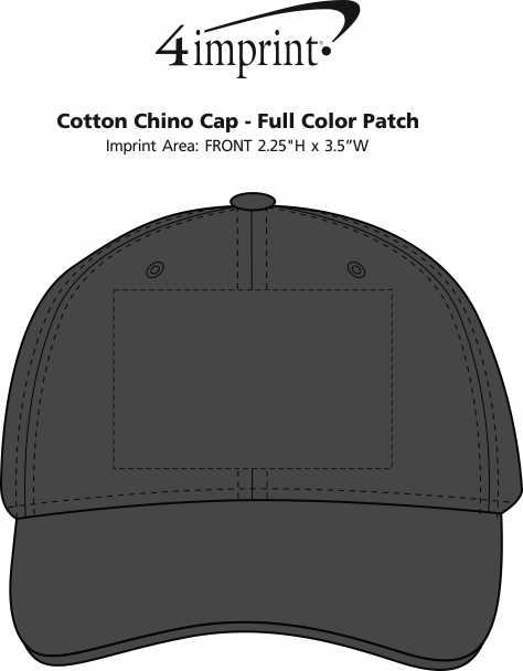 Imprint Area of Cotton Chino Cap - Full Color Patch