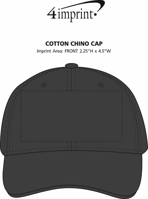 Imprint Area of Cotton Chino Cap