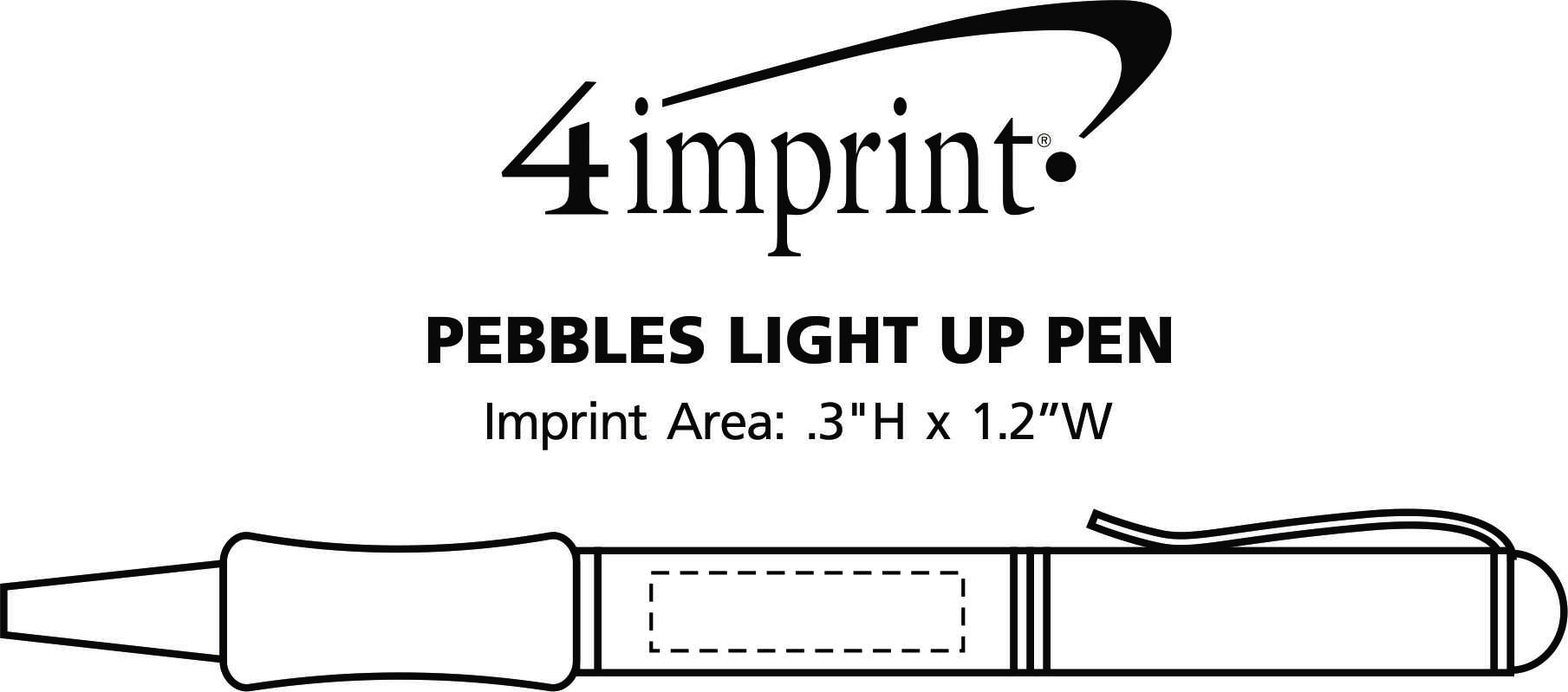 Imprint Area of Pebbles Light-Up Pen