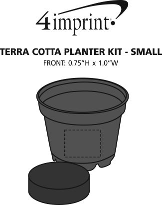 Imprint Area of Terra Cotta Planter Kit - Small