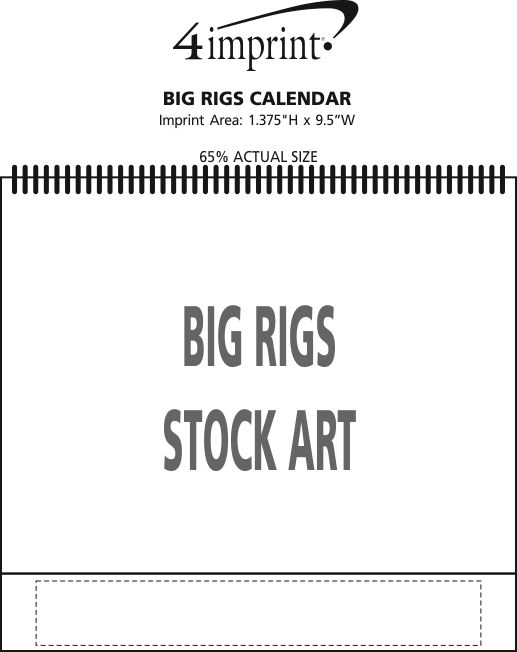 Imprint Area of Big Rigs Calendar
