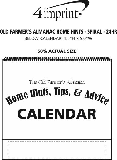 Imprint Area of Old Farmer's Almanac Home Hints - Spiral - 24 hr