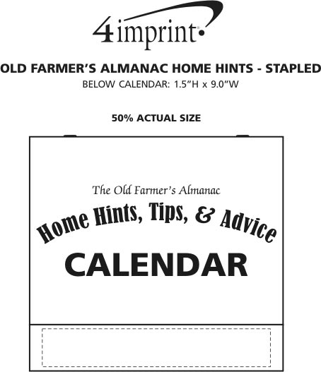 Imprint Area of Old Farmer's Almanac Home Hints - Stapled