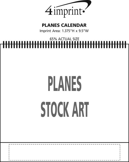 Imprint Area of Planes Calendar