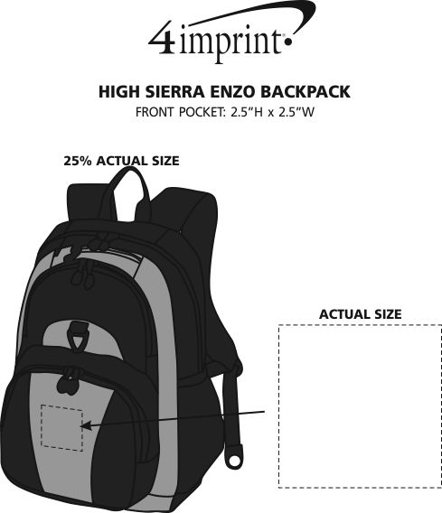 Imprint Area of High Sierra Enzo Backpack