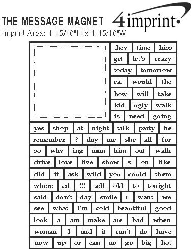 Imprint Area of Message Magnet