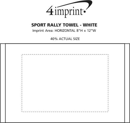 Imprint Area of Sport Rally Towel - White