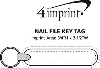 Imprint Area of Nail File Keychain