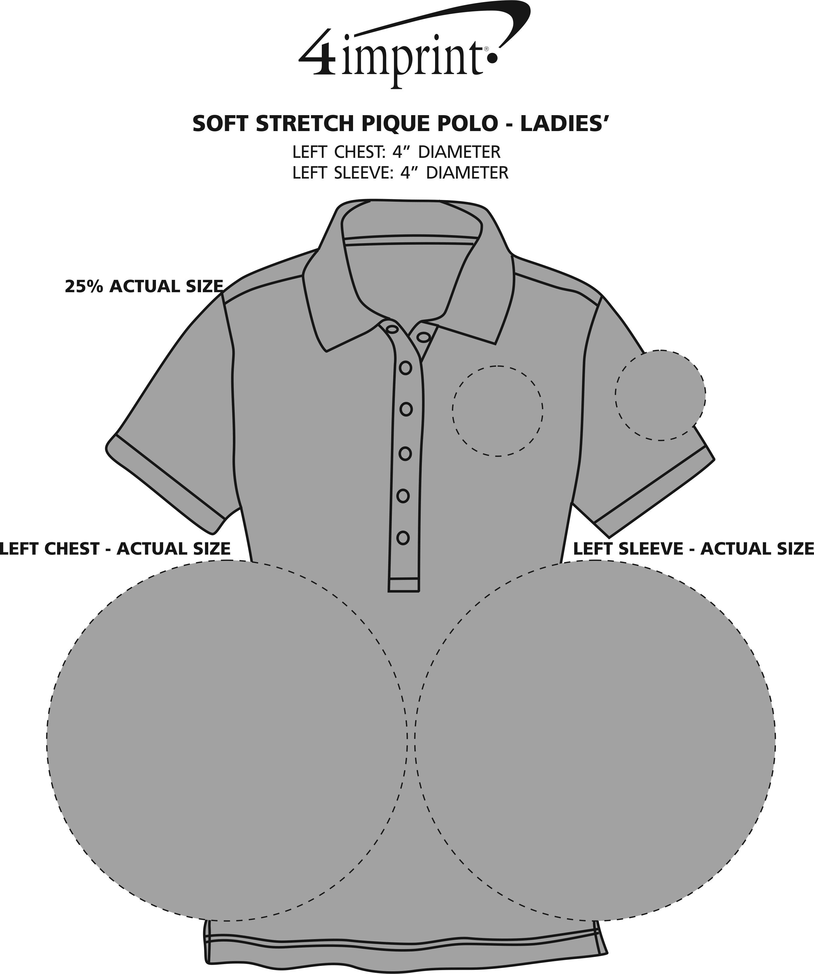 Imprint Area of Soft Stretch Pique Polo - Ladies'