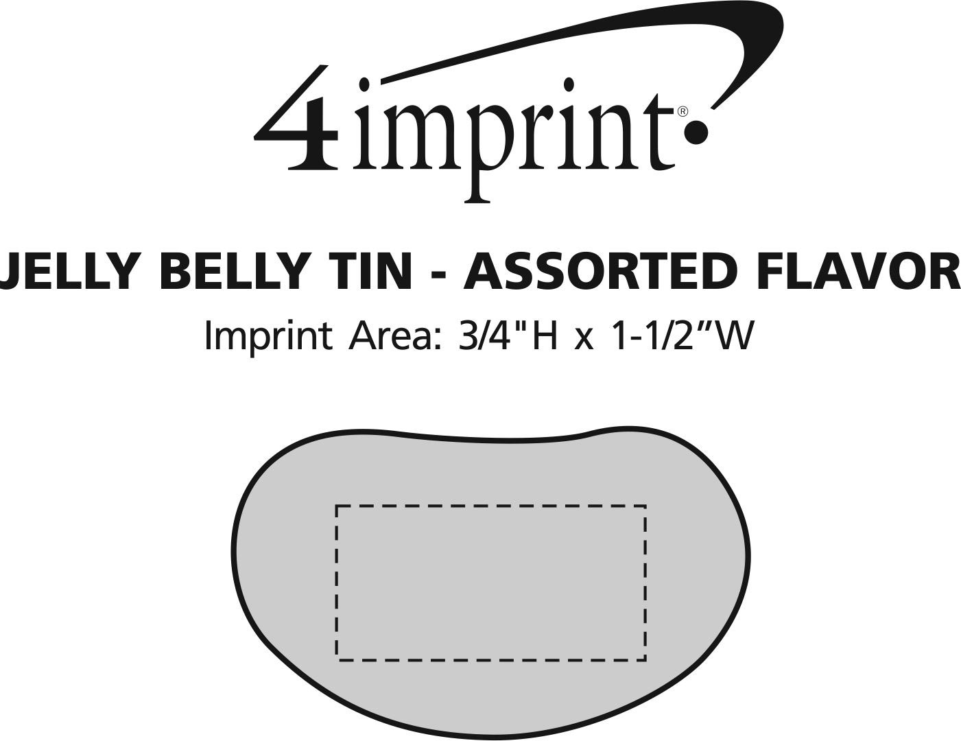 Imprint Area of Jelly Belly Tin - Assorted Flavor