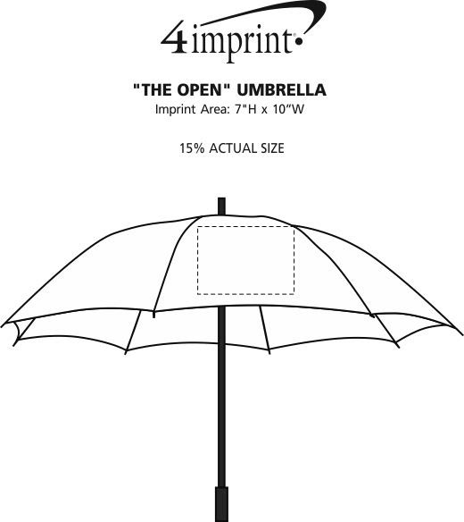 Imprint Area of "The Open" Umbrella - 58" Arc
