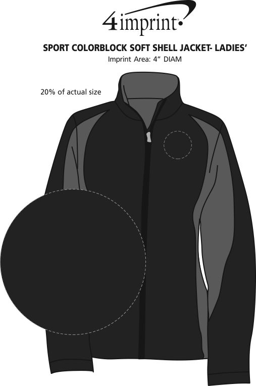 4imprint.com: Sport Colorblock Soft Shell Jacket - Ladies' 119676-L