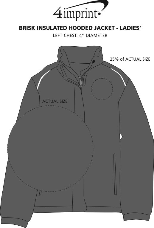 Imprint Area of Brisk Insulated Hooded Jacket - Ladies'