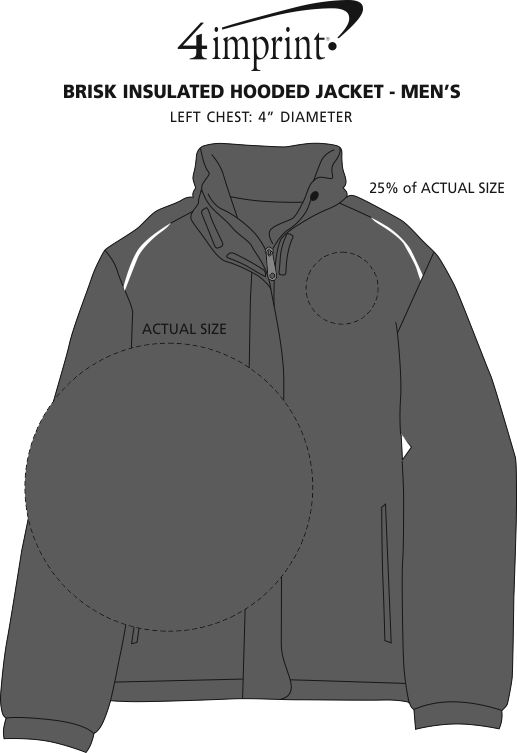 Imprint Area of Brisk Insulated Hooded Jacket - Men's