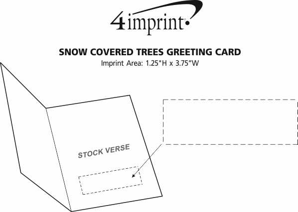 Imprint Area of Snow Covered Trees Greeting Card