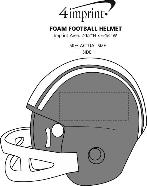 Imprint Area of Foam Football Helmet