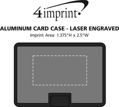 Imprint Area of Aluminum Card Case - Laser Engraved