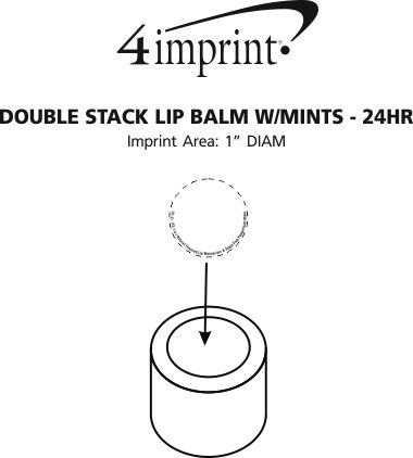Imprint Area of Double Stack Lip Moisturizer with Peppermints - 24 hr