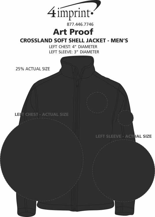 Imprint Area of Crossland Soft Shell Jacket - Men's