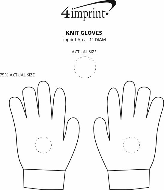 Imprint Area of Knit Gloves