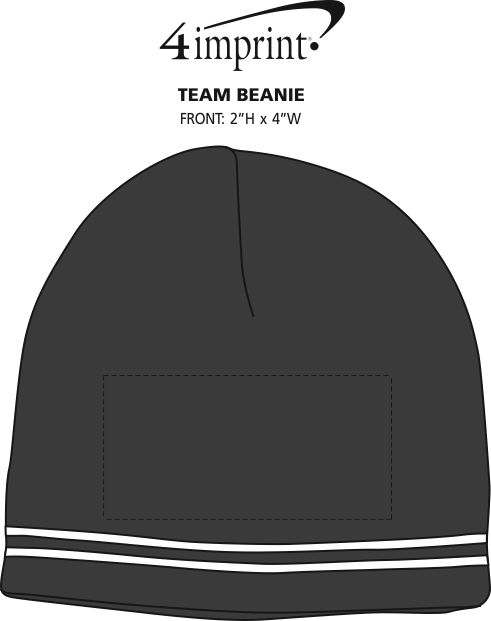 Imprint Area of Team Beanie