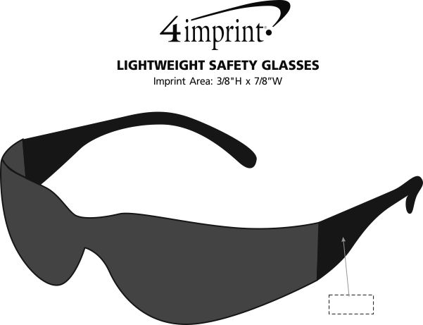 Imprint Area of Lightweight Safety Glasses
