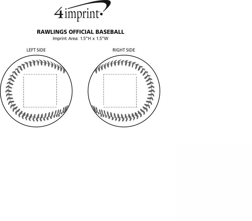 Imprint Area of Rawlings Official Baseball