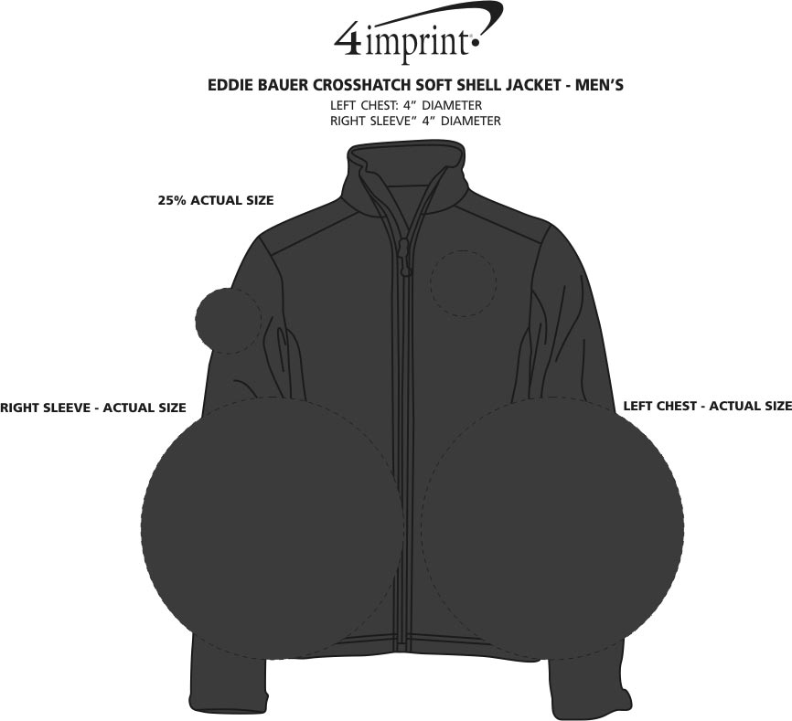 Imprint Area of Eddie Bauer Crosshatch Soft Shell Jacket - Men's
