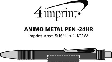 Imprint Area of Animo Metal Pen - 24 hr