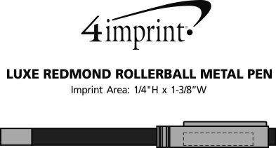 Imprint Area of Luxe Redmond Rollerball Metal Pen