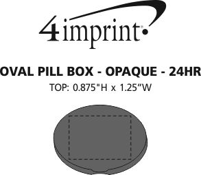 Imprint Area of Oval Pill Box - Opaque - 24 hr