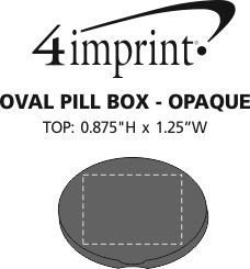 Imprint Area of Oval Pill Box - Opaque
