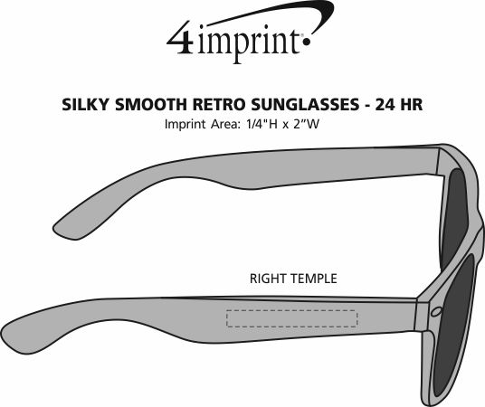 Imprint Area of Silky Smooth Retro Sunglasses - 24 hr