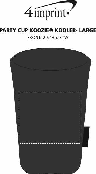 Imprint Area of Party Cup Koozie® Kooler- Large
