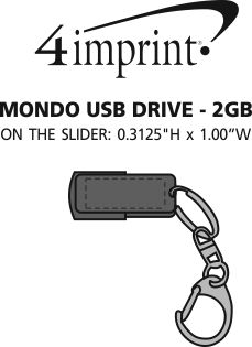 Imprint Area of Mondo USB Drive - 2GB
