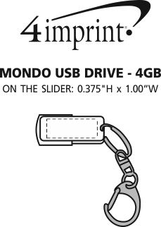 Imprint Area of Mondo USB Drive - 4GB