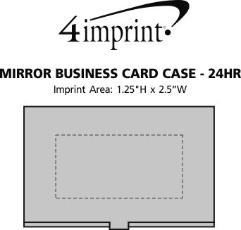 Imprint Area of Mirror Business Card Case - 24 hr