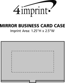 Imprint Area of Mirror Business Card Case