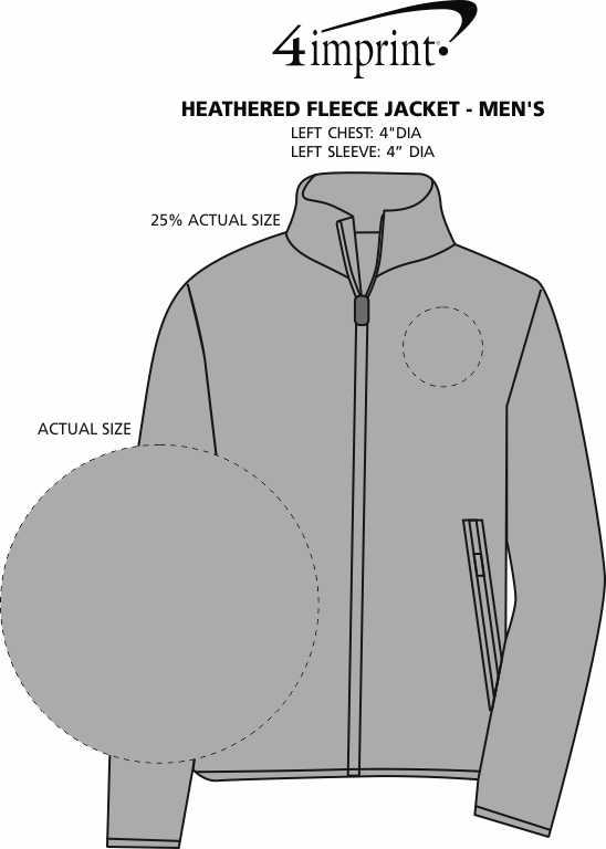 4imprint.com: Heathered Fleece Jacket - Men's 121726-M