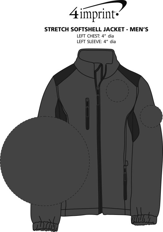 Imprint Area of Stretch Soft Shell Jacket - Men's
