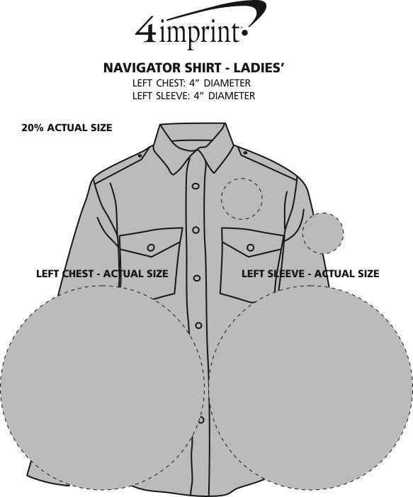 Imprint Area of Navigator Shirt - Ladies'