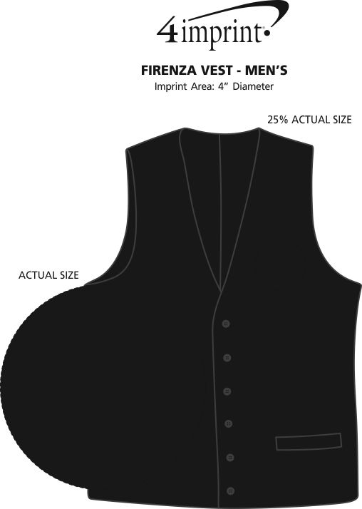Imprint Area of Firenza Vest - Men's