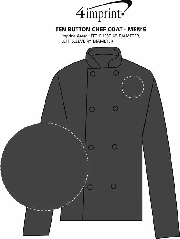 Ten Button Chef Coat Men's 121993M