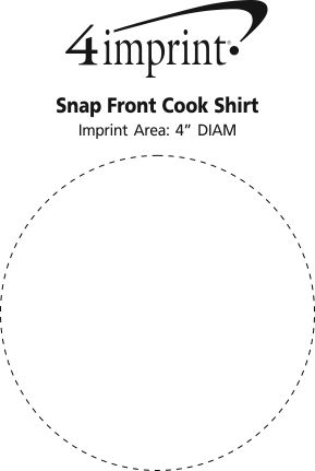 Imprint Area of Snap Front Cook Shirt