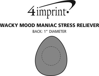 Imprint Area of Wacky Mini Mood Maniac Stress Reliever
