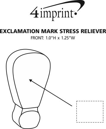 Imprint Area of Exclamation Mark Stress Reliever