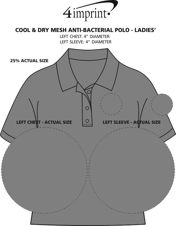 Imprint Area of Cool & Dry Mesh Polo - Ladies'